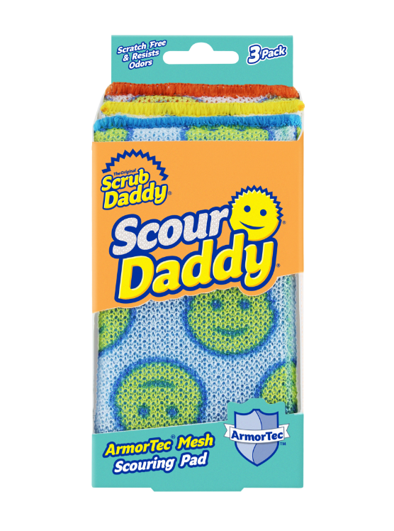 Scrub Daddy Scour Daddy Fibras para Restregar sin Rayar, 3 Unidades