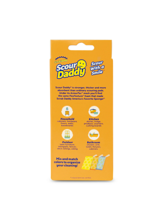 Scrub Daddy Scour Daddy Fibras para Restregar sin Rayar, 3 Unidades
