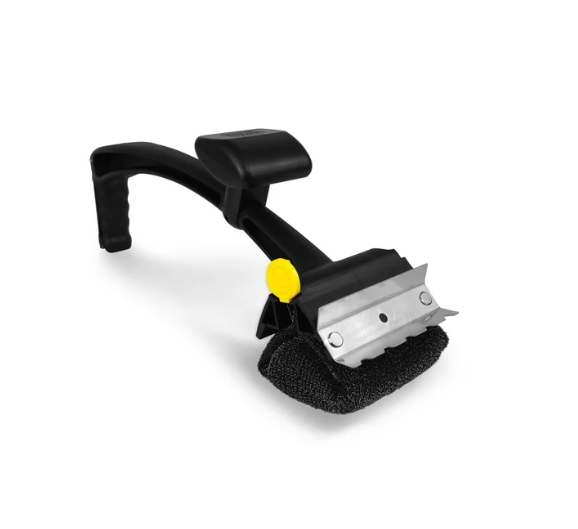 Scrub Daddy BBQ Daddy Cepillo para Parrilla - Depurador de Limpieza Al Vapor sin Cerdas con Malla de Acero ArmorTec - Cepillo de Limpieza de Cabeza Reemplazable + Raspador para Parrillas (1 Unidad)