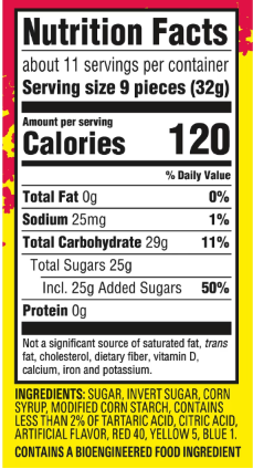 SOUR PATCH KIDS Strawberry Soft & Chewy Candy, Share Size, 8 oz Bag